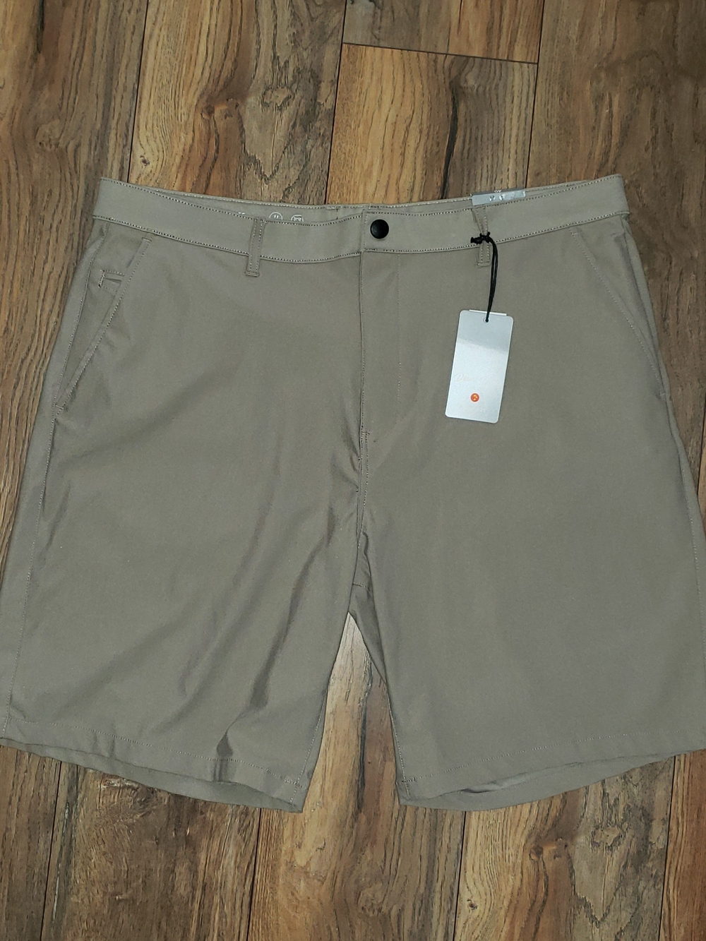 Men's Flat Front Chino Golf Shorts Moisture Wick Sz 40